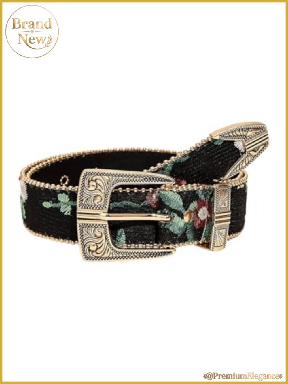 Women's Boho Belt Floral Embroidery Western Country Belts